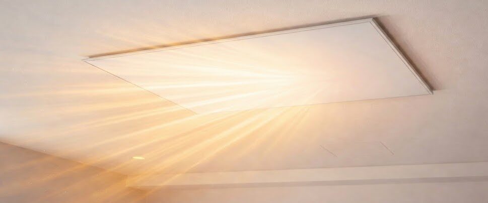 Infrarot Wärme Decke Infrarotheizung heizt mit modernster Technik durch Wärmestrahlung