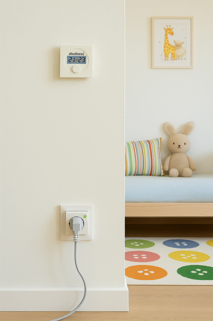 TH07,-RL07-A_3 Thermostat zur Steuerung einer Infrarotheizung im Kinderzimmer